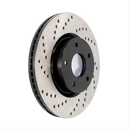 Stop Tech Brake Rotor: 128.37018L Stop Tech Cross Drilled Rotor