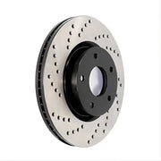 StopTech 128.62058L cross drilled rotor with silver Brembo GT-R design