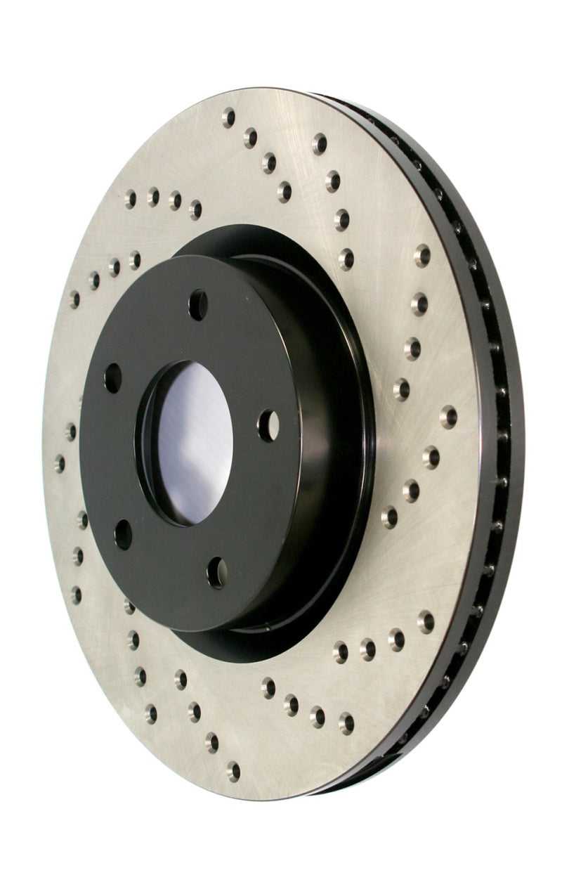 Stoptech 128.61106L StopTech Premium High Carbon 13-14 Ford Mustang/Shelby GT500 Left Front Disc Drilled Brake Rotor