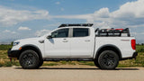 White Ford Ranger Tremor pickup truck with Sherpa Equip setup on the Redcloud full fairing