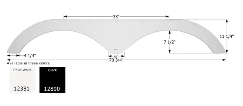12890 Icon Fender Skirt Tandem Black