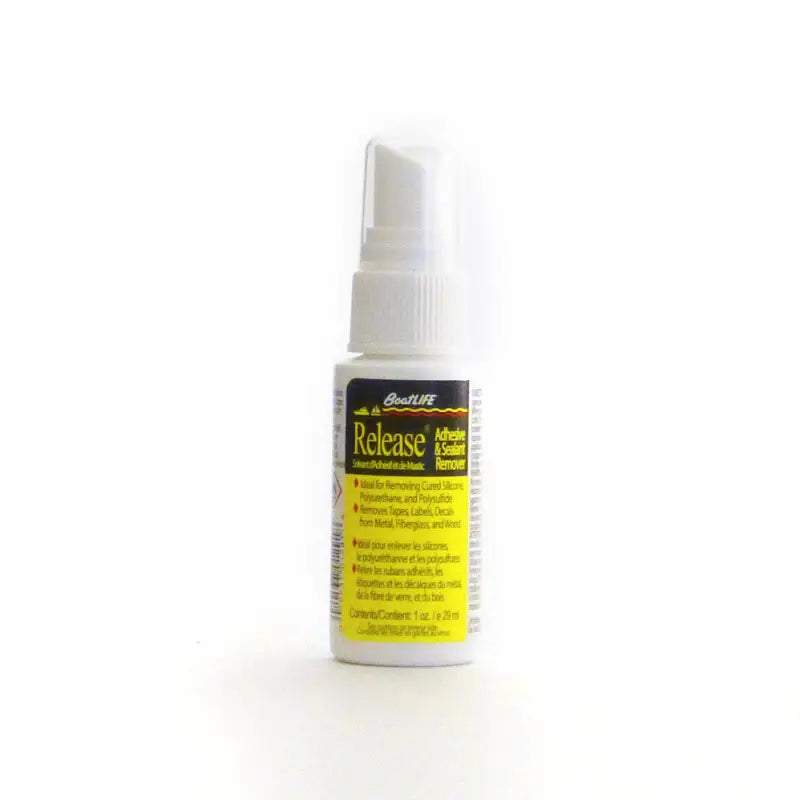 White spray bottle of adhesive remover from 1291 Life Industry Release 1 Fl.Oz