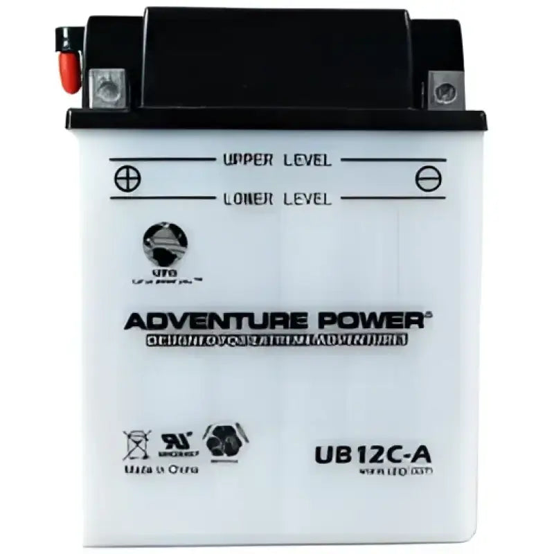 White and black Powersports Battery for 12C-A Exide Motorcycle Battery upgrade