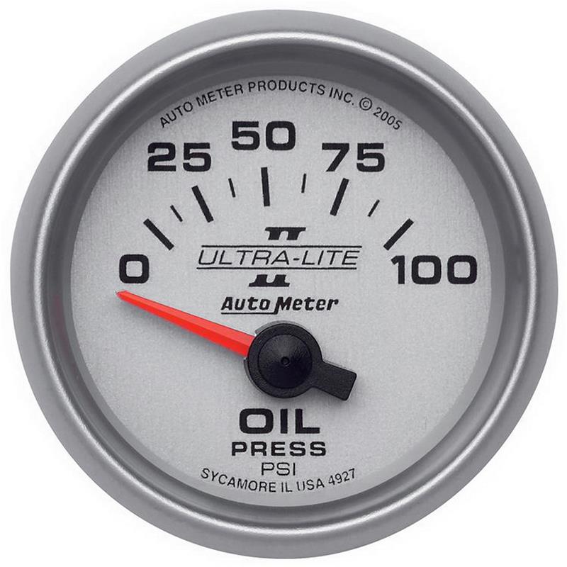 AutoMeter 4927 Autometer Ultra-Lite II 52mm 0-100 PSI Electrical Oil Pressure Gauge - 4927