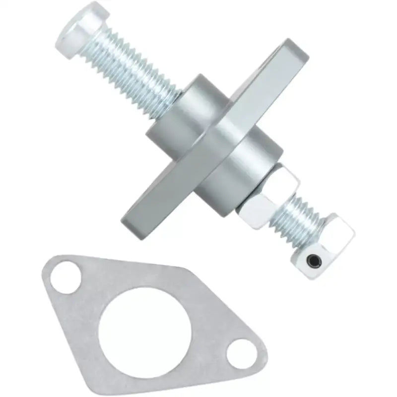 Silver mechanical cam chain tensioner and gasket for PSR Cam Chain Tensioner 13-02001-29
