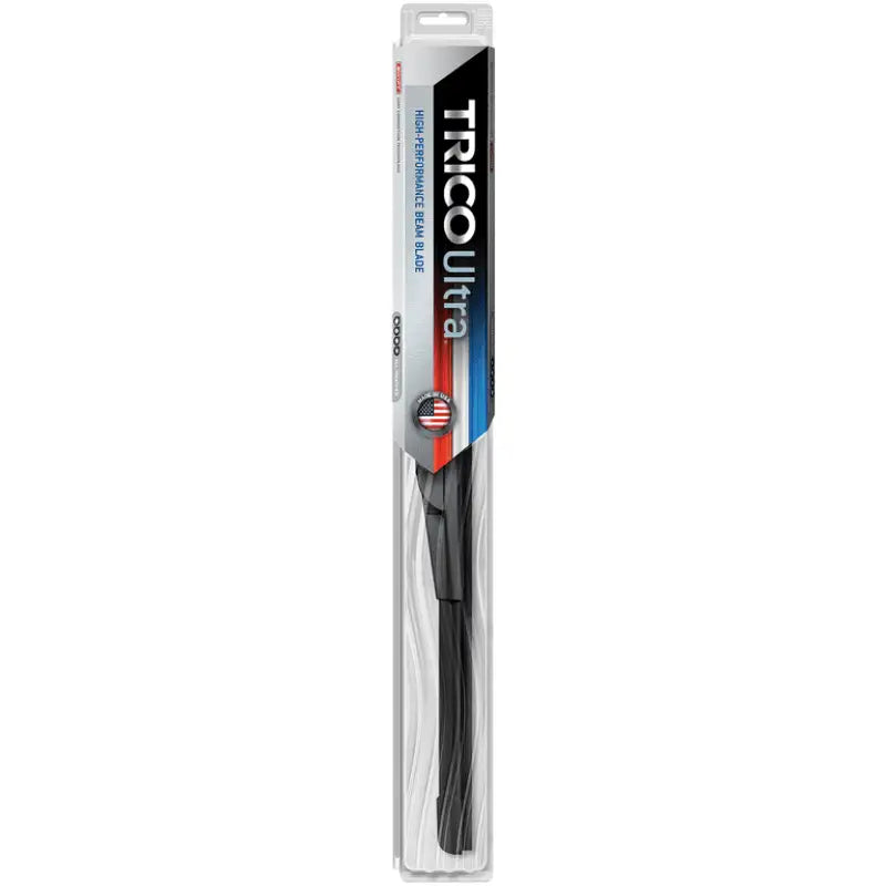 Windshield wiper blade in packaging for Trico Beam Wiper Blade 13-281 on car