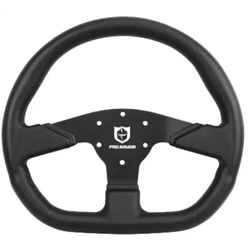 PRO ARMOR 13.75 "D" Shape Steering Wheel Black