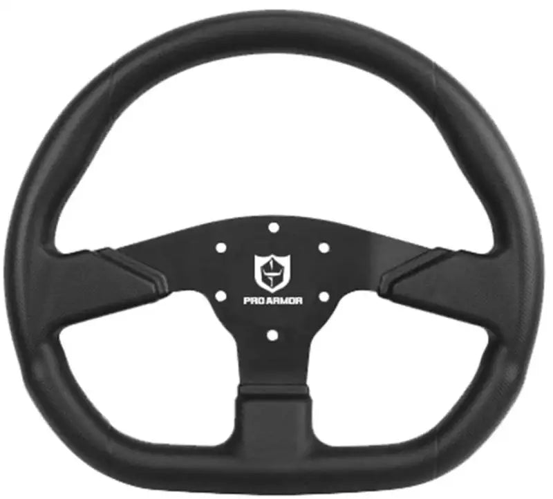 PRO ARMOR 13.75 "D" Shape Steering Wheel Black