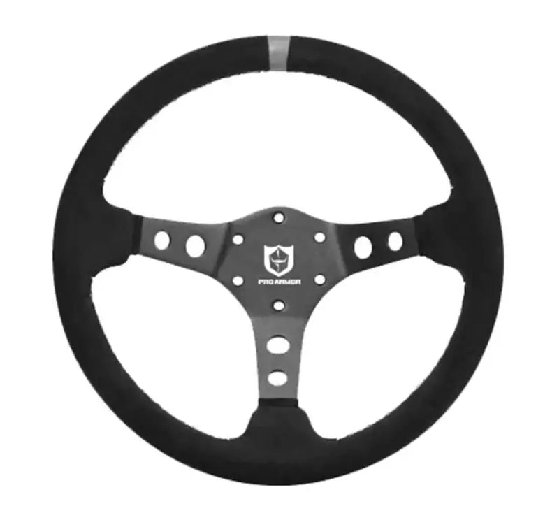 PRO ARMOR 13.75 Top Marker Suede Steering Wheel Grey