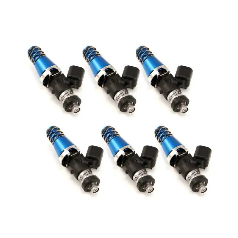 Injector Dynamics 1300.60.11.D.6 Injector Dynamics 1340cc Injectors - 60mm Length - 11mm Blue Top - Denso Lower Cushion (Set of 6)