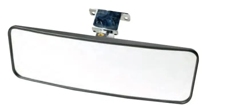 Rectangular rearview mirror with mounting bracket for wide view ski boat mirror