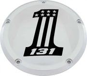 CUSTOM ENGRAVING 131-14-46 7 M8 Flt/Flh Derby Cover 131 Chrome