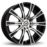Konig Crown 18x8 5x114.3 ET40 Black Machine Face - CW88514405
