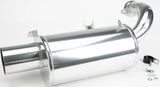 Shiny metal exhaust muffler for 132-138 Straightline Muffler Pol 850 S/M setup