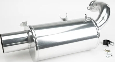 Shiny metal exhaust muffler for 132-138 Straightline Muffler Pol 850 S/M setup