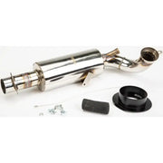 Lightweight muffler stainless steel with adjustable silencer and mounting hardware