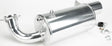 Polished chrome Straightline Lightweight Muffler with mounting hardware for weight loss