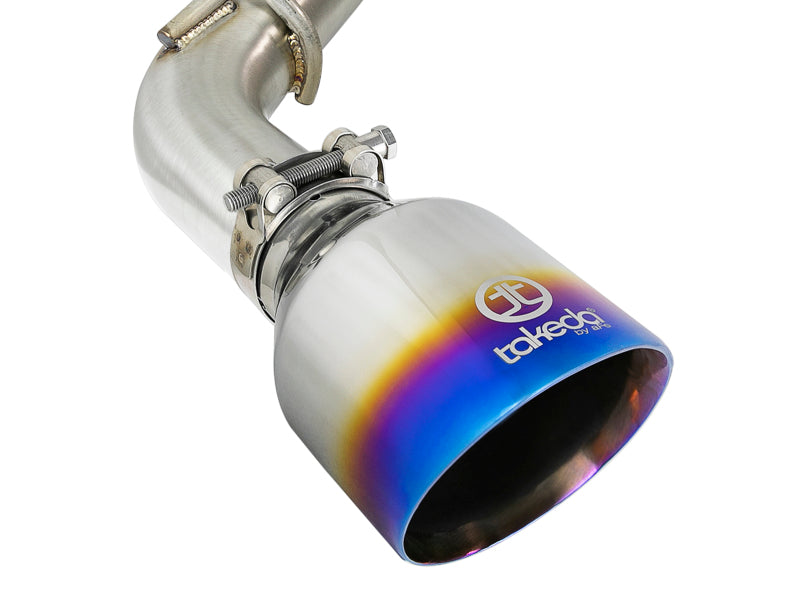 aFe 49-36132NM-L aFe Takeda 2.5in 304 SS Cat-Back Exhaust System w/ Blue Flame Tips 16-18 Infiniti Q50 V6-3.0L (tt)
