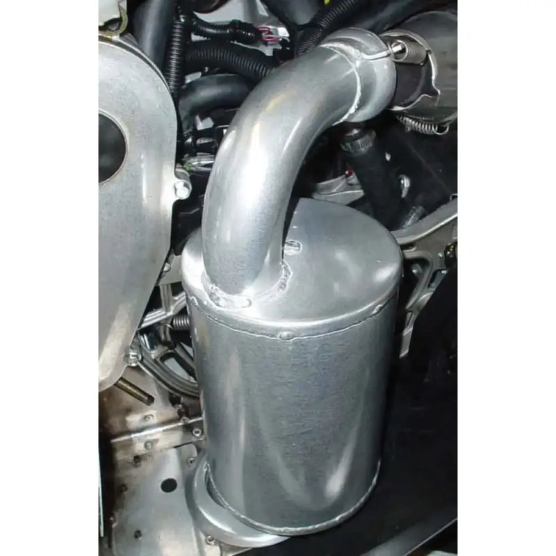 Shiny silver lightweight silencer muffler with curved pipe for 134-113 Sil. S D 600/800