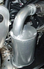 Shiny silver lightweight silencer muffler with curved pipe for 134-113 Sil. S D 600/800