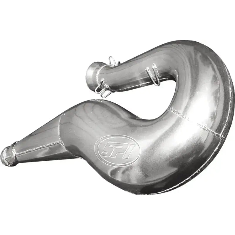 Shiny silver two-stroke SGL pipe ski Doo expansion chamber for optimal performance