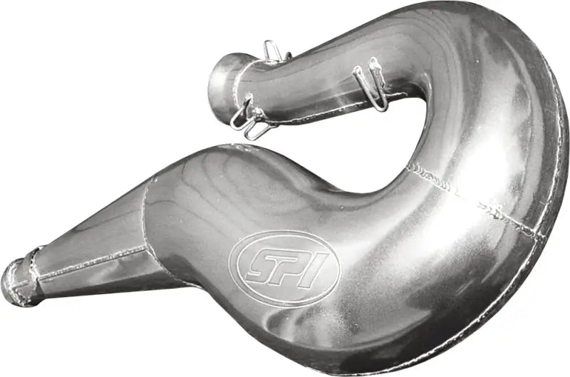 Shiny silver two-stroke SGL pipe ski Doo expansion chamber for optimal performance