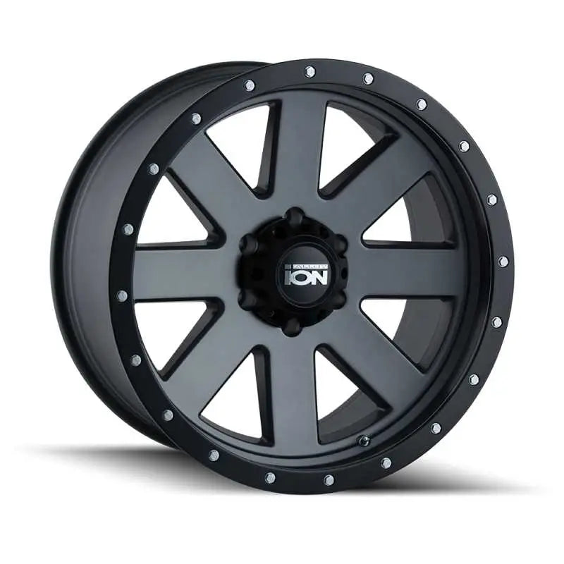 ION Wheels 134-7865MG6 ION Type 134 17x8.5 / 5x114.3 BP / -6mm Offset / 72.6mm Hub Matte Gunmetal/Black Beadlock Wheel