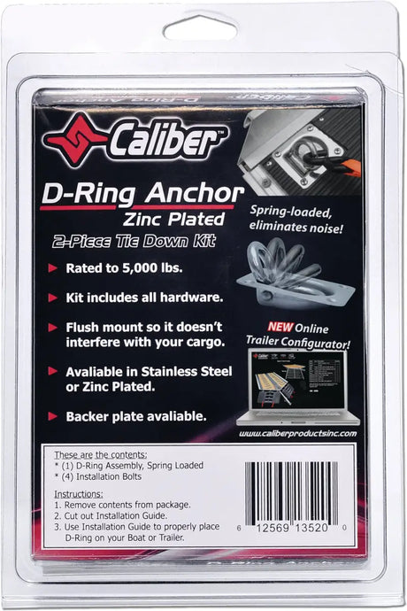 13520 Zinc Coated Trailer D Ring Kit 
