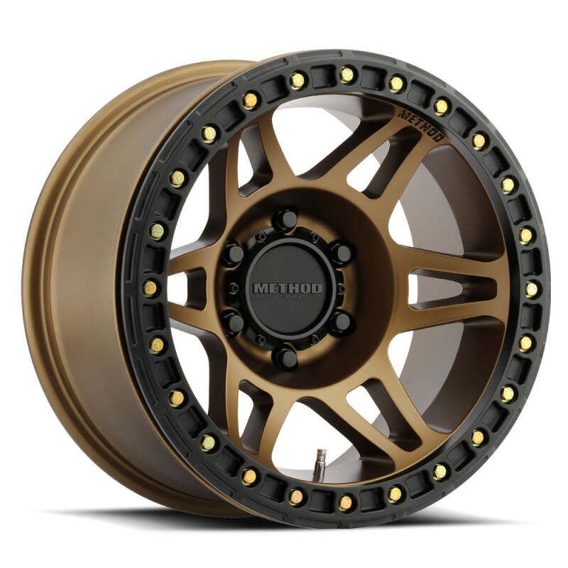Method Wheels MR10679080944B Method MR106 Beadlock 17x9 -44mm Offset 8x6.5 130.81mm CB Method Bronze w/BH-H36125 Wheel - MR10679080944B