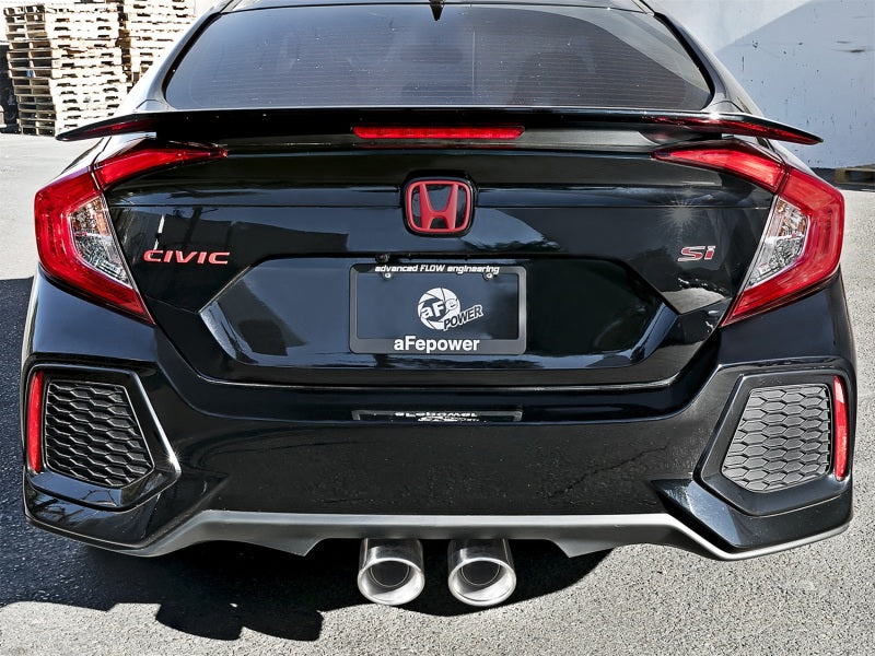 aFe 49-36621-P aFe Takeda 3in 304 SS Cat-Back Exhaust System w/Polished Tips 2017+ Honda Civic Si (4dr) I4 1.5L (t)