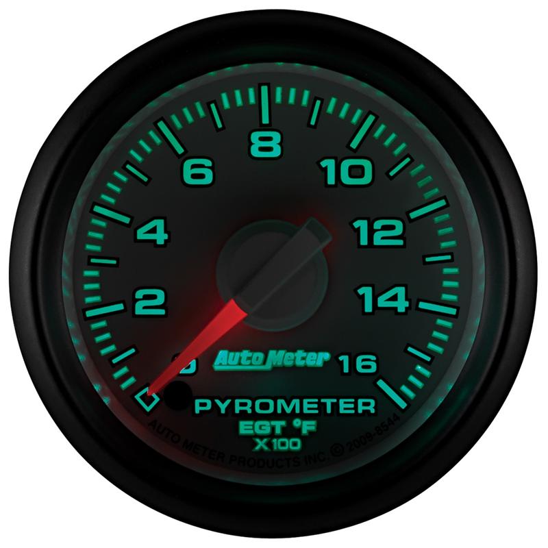 AutoMeter 8544 Autometer Factory Match 52.4mm Full Sweep Electronic 0-1600 Deg F EGT/Pyrometer Gauge