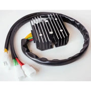 Black finned regulator rectifier lithium for Honda with wiring harness on 14-118 model