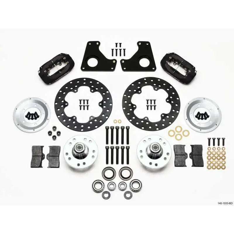 Wilwood 140-1033-BD Wilwood Forged Dynalite Front Drag Kit Drilled Rotor 79-87 GM G Body