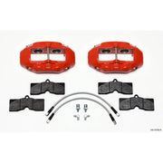 Wilwood 140-10789-R 140-10789-R Wilwood D8-4 Front Caliper Kit Red Corvette C2 / C3 65-82