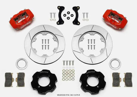 Wilwood 140-13379-R Wilwood Forged Dynalite Front Hat Kit 11.00in GT Rotor Red 95-05 Miata