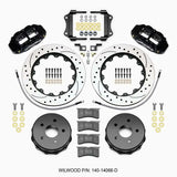 Wilwood 140-14066-D Wilwood Narrow Superlite 4R Rear Kit 14.00in Drilled 2007-up Jeep JK w/Lines