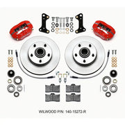 Wilwood 140-15272-R 140-15272-R Wilwood Forged Dynalite-M Front Kit 11.00in 1 PC Rotor&Hub Red 67-69 Camaro 64-72 Nova Chevelle