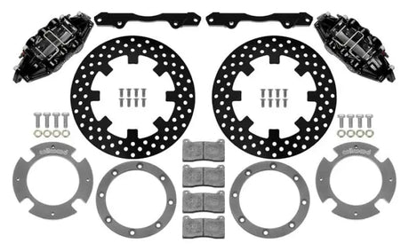 Wilwood 140-16629-D Wilwood 17-21 Can-Am X3RS Black Rear Kit 11.25in - Drilled Rotors