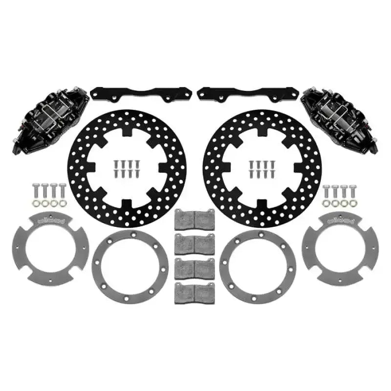 Wilwood 140-16629-D Wilwood 17-21 Can-Am X3RS Black Rear Kit 11.25in - Drilled Rotors