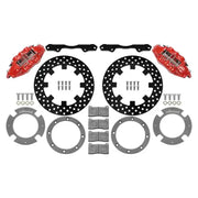 Wilwood 140-16629-DR Wilwood 17-21 Can-Am X3RS Red Rear Kit 11.25in - Drilled Rotors