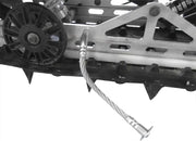 Snowmobile ice scratchers attached to the track, part of the 1401-HR Hi Roller Ice Scratchers Pair