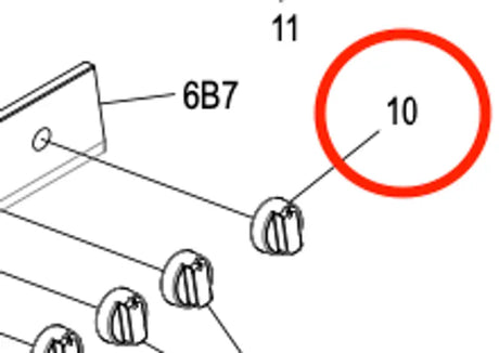 140338 Suburban Mfg Knob Tstat Oven Black - Stove Control