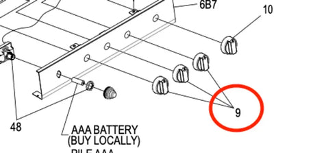 140339 Suburban Mfg Knob Burner Black - Stove Control
