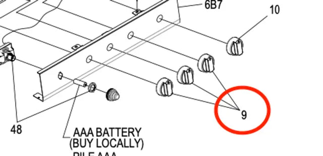 140339 Suburban Mfg Knob Burner Black - Stove Control