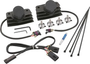 Motorcycle auxiliary lighting kit with heat sinks wiring and mounting for Stealth Supercoil