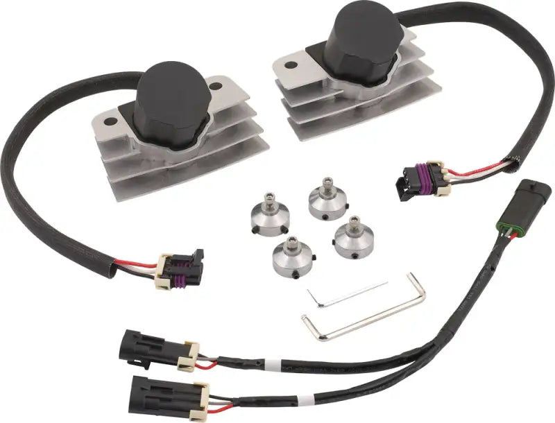 Motorcycle engine cooling fan kit with wiring for 140411NC Stealth Supercoil Accel Stealth