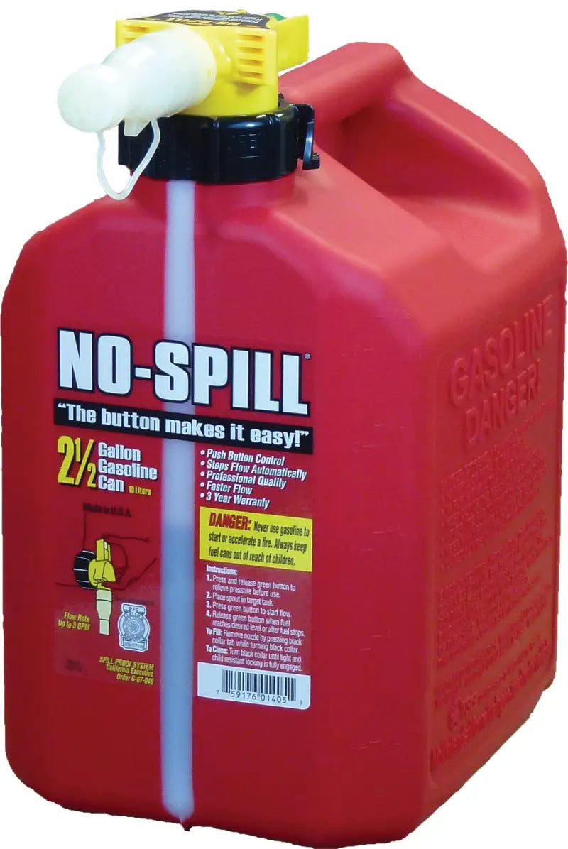 NO-SPILL Gas Can 2.5 Gal 11.75x8x10