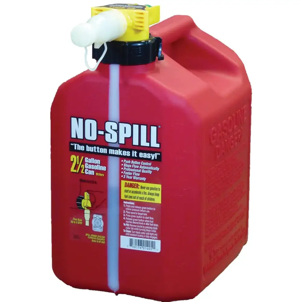 NO-SPILL Gas Can 2.5 Gal 11.75x8x10