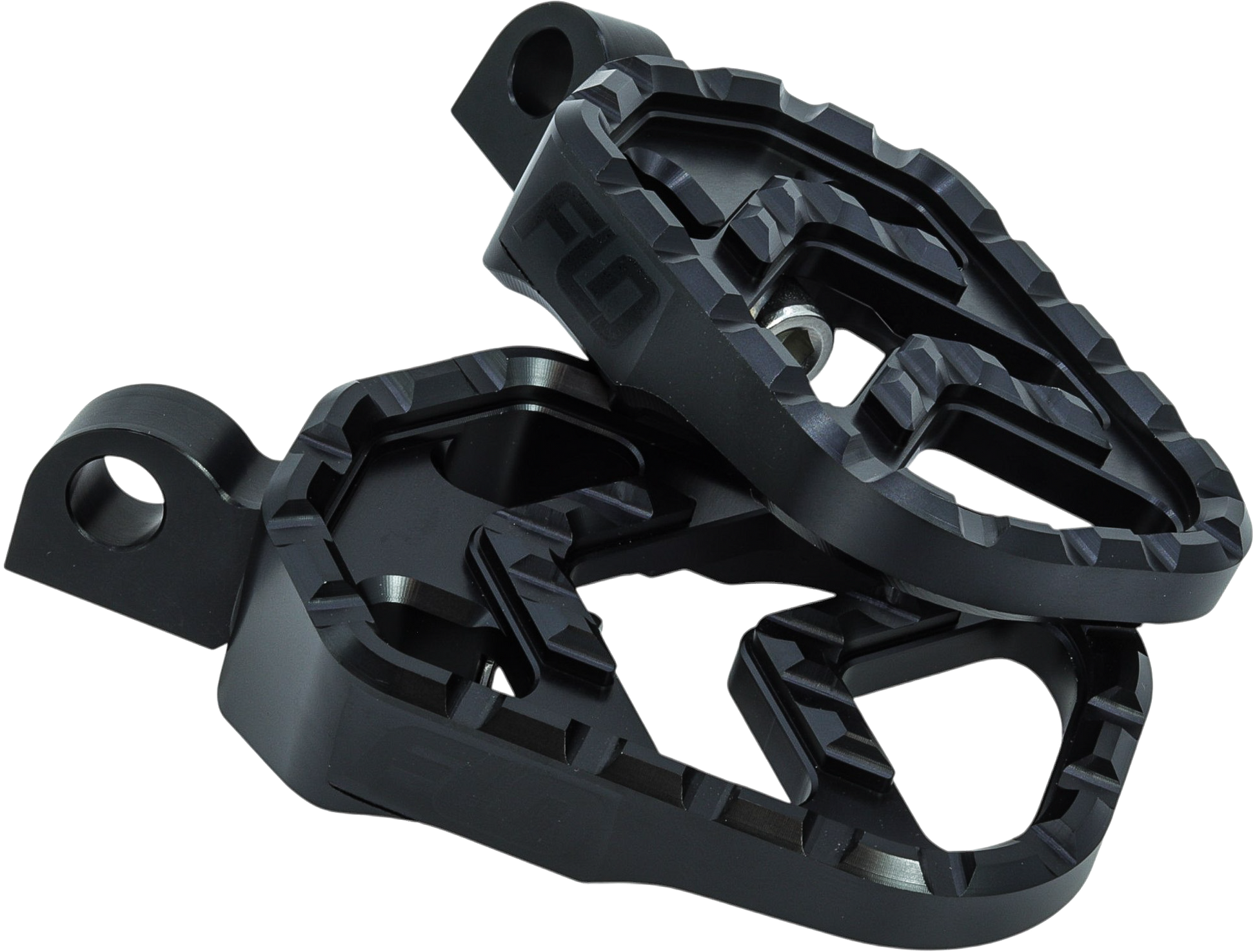 FLO MOTORSPORTS Fluorescent Motorsports Savage Series Footpegs M8 Softail Foot Controls V-800-5Black - Black Passenger…