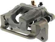 Gray metal brake caliper from Stop Tech semi-loaded brake caliper for stopping power